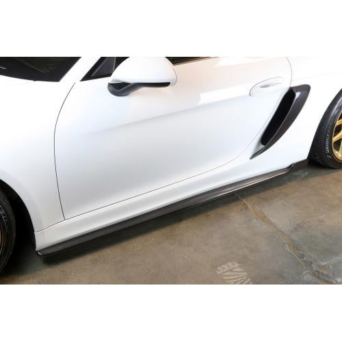 APR Carbon Fiber Side Rocker Extension 2015-2016 Porsche Cayman GT4