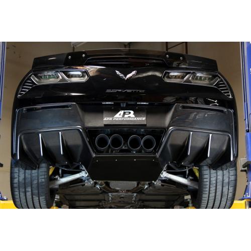 APR Carbon Fiber 2014-up Chevy Corvette C7 Z06 (with Undertray) Rear Diffuser Version II