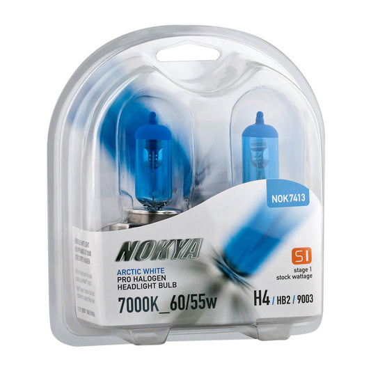 Nokya Arctic White 7000K Stage 1 Halogen Bulb H4 9003 / HB2 60/55W