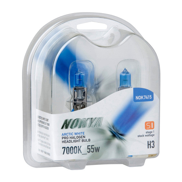 Nokya Arctic White 7000K Stage 1 Halogen Bulb H3 55W