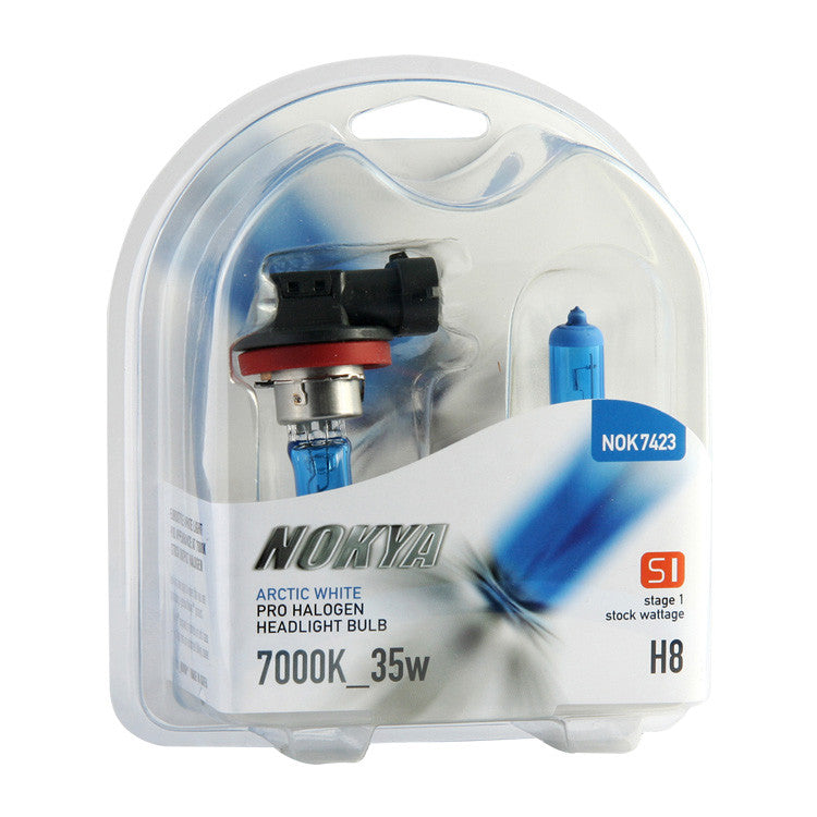 Nokya Arctic White 7000K Stage 1 Halogen Bulb H8 35W