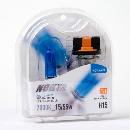 Nokya Arctic White 7000K Stage 1 Halogen Bulb H15 15/55W