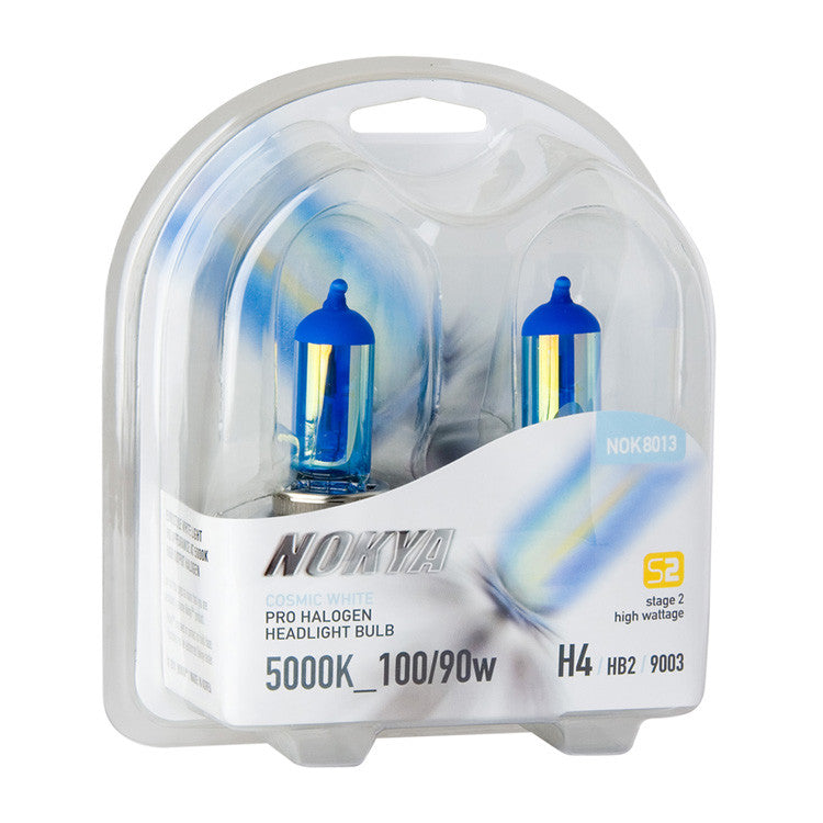 Nokya Cosmic White 5000K Stage 2 Halogen Bulb 9003 / H4 / HB2 90/100W