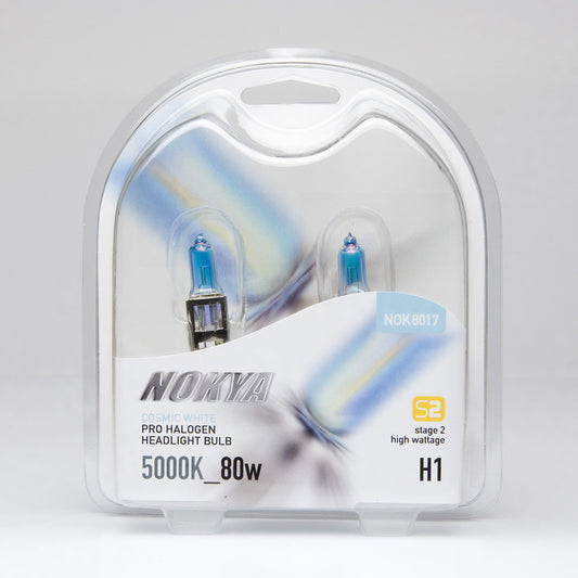 Nokya Cosmic White 5000K Stage 2 Halogen Bulb H1 80W