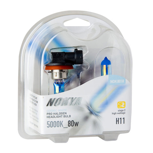 Nokya Cosmic White 5000K Stage 2 Halogen Bulb H11 80W