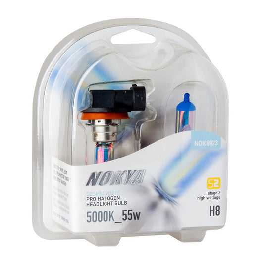 Nokya Cosmic White 5000K Stage 2 Halogen Bulb H8 55W