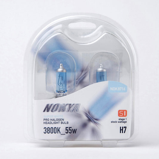 Nokya DOT Super White 3800K Stage 1 Halogen Bulb H7 55W