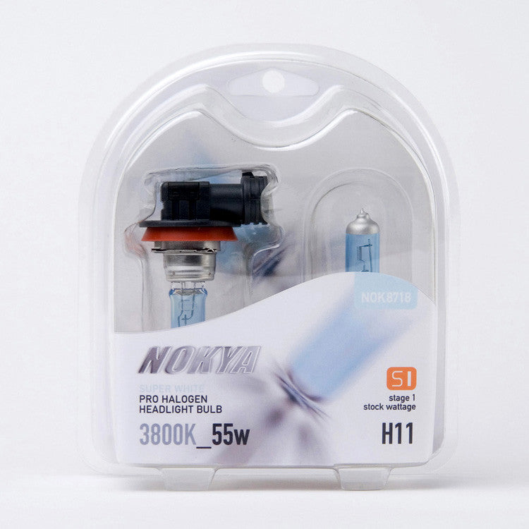 Nokya DOT Super White 3800K Stage 1 Halogen Bulb H11 55W