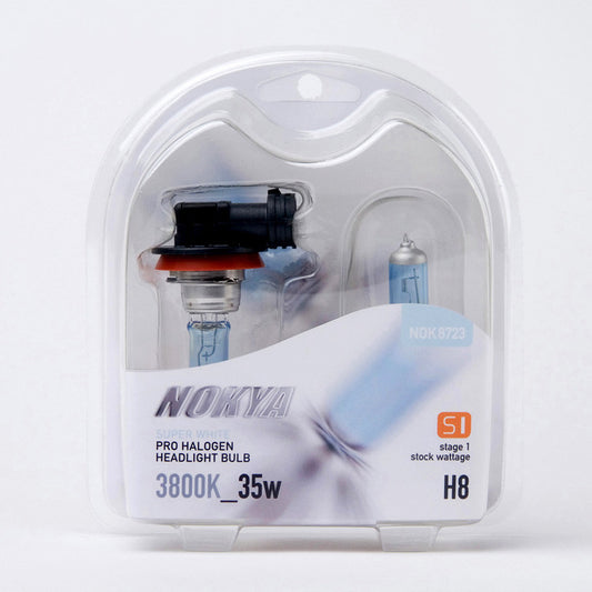 Nokya DOT Super White 3800K Stage 1 Halogen Bulb H8 35W