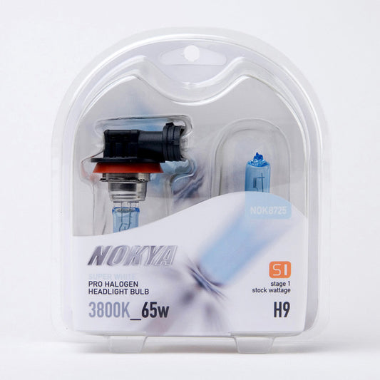 Nokya DOT Super White 3800K Stage 1 Halogen Bulb H9 65W