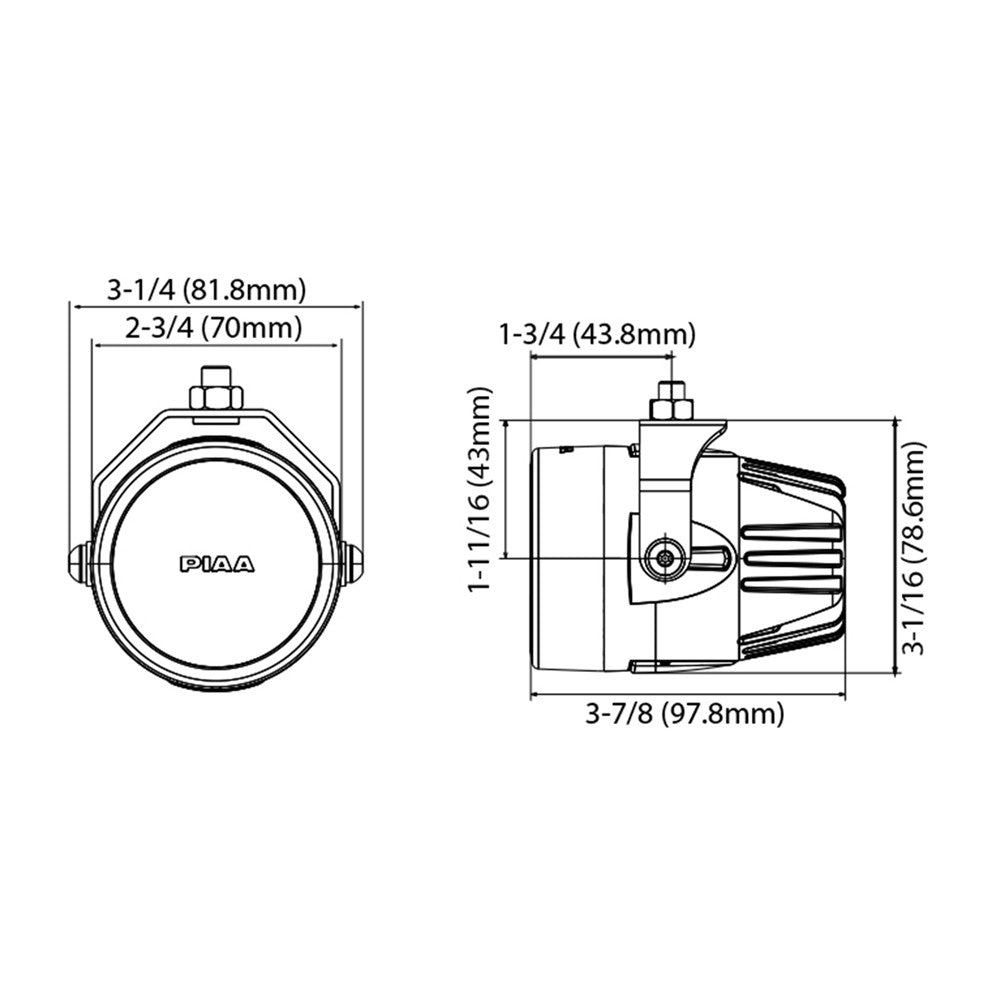 PIAA LP270 2.75" LED Fog Light Kit, SAE Compliant