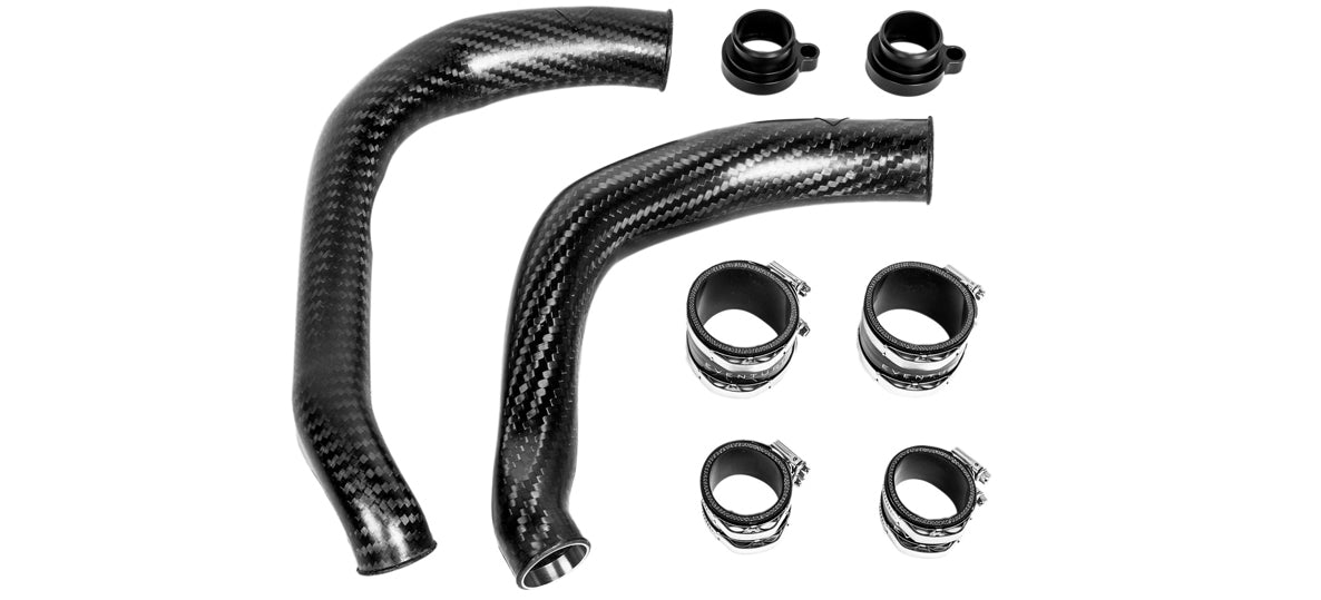 Eventuri BMW F8X M2C M3 M4 S55 Black Carbon Charge Pipe Set