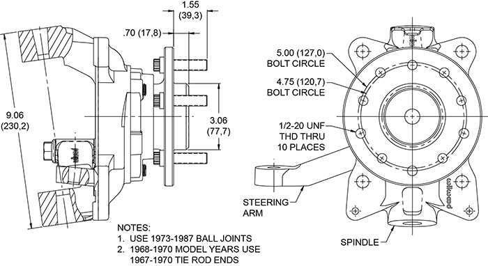 Wilwood ProSpindles 1963-1970 Chevrolet C10 / GMC C15 (2.5" drop)