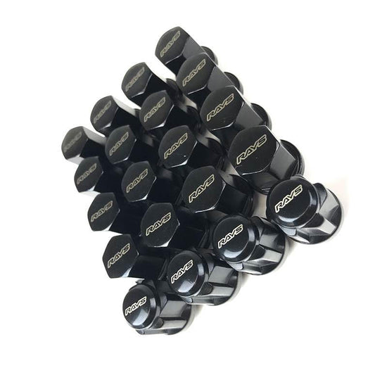 RAYS 19 Hex Lug Nut and Lock Set - Black - 14x1.50 (20 piece kit)